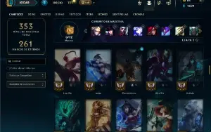 Unranked com 95 Champs e 37 Skins