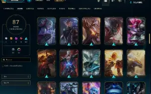 Conta Mestre SoloQ e Flex - Level 220 - 80+ Skins