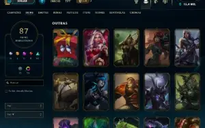 Conta Mestre SoloQ e Flex - Level 220 - 80+ Skins