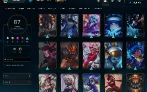 Conta Mestre SoloQ e Flex - Level 220 - 80+ Skins