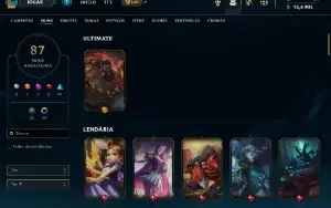 Conta Mestre SoloQ e Flex - Level 220 - 80+ Skins