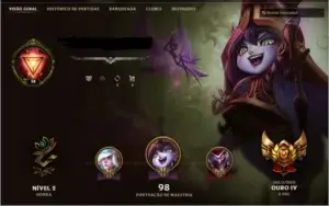 Conta League Of Legends Ouro 4 + 45 campeões