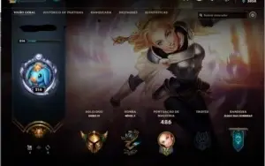 Gold 4 ,391 skins, 3 prestígios, 1 hextec e 4 ultimates