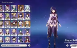Conta Genshin Ar 50 /Raiden C3/Mona/Jean/Qiqi/Keqing/Dehya