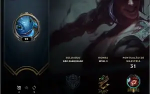 Conta lvl 20 - main jg (14 campeões) + 7k IP + 6 baús/1 orbe
