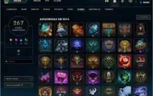 CONTA LEGUAGUE OF LEGENDS PLATINA 4 TODOS CAMPEÕES