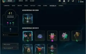 CONTA LEGUAGUE OF LEGENDS PLATINA 4 TODOS CAMPEÕES
