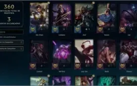 CONTA DE LOL NÍVEL 285 - 52 SKINS - 113 CHAMPS