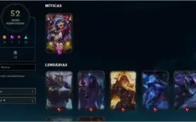 CONTA DE LOL NÍVEL 285 - 52 SKINS - 113 CHAMPS