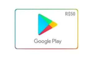 GIFT CARD GOOGLE PLAY 50 REAIS