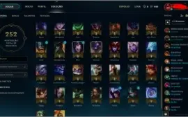 58 Campeões | 2 Páginas de runas | 12 Skins (caras)