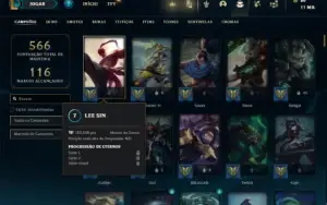 Conta Unranked com 150 Champs e 159 Skins + 2 Prestigios