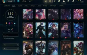 Conta Unranked com 150 Champs e 159 Skins + 2 Prestigios