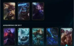 CONTA LEAGUE OF LEGENDS 60 SKILL 124 CAMPEOS