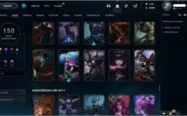 conta de lol platina 1 150 skins com skin rara corki ovni