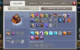 Conta clash of clans cv 10 semi full com 13400 gemas
