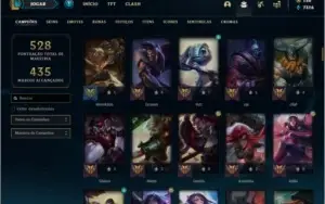 Conta ouro 4 com 135 champs e 82 skins