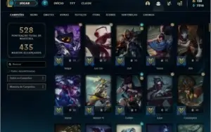 Conta ouro 4 com 135 champs e 82 skins