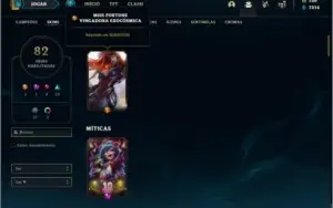 Conta ouro 4 com 135 champs e 82 skins