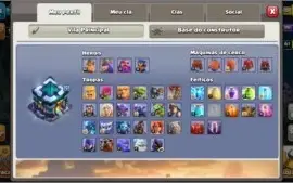 CoC CV13 (principais defesas full) e CC9 (full c 5k troféus)