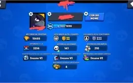 Conta Brawl Stars 15500 Trofeus 37/48