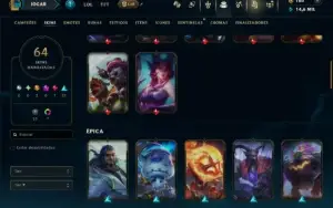 Ouro 2 com 120 Champs e 64 Skins ( MAIN ADC )