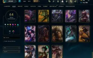 Ouro 2 com 120 Champs e 64 Skins ( MAIN ADC )