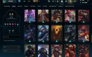 Ouro 2 com 120 Champs e 64 Skins ( MAIN ADC )