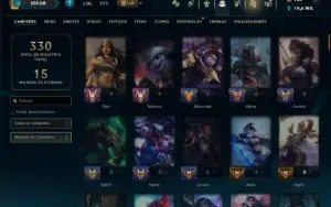 Ouro 2 com 120 Champs e 64 Skins ( MAIN ADC )