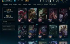Unranked com TODOS os Champs e 176 Skins ( MID / ADC / SUP )