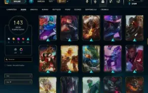 Diamante 4 com 150 Champs e 143 Skins + Ryze Triunfante