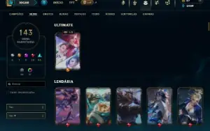 Diamante 4 com 150 Champs e 143 Skins + Ryze Triunfante
