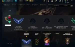 Diamante 4 com 150 Champs e 143 Skins + Ryze Triunfante