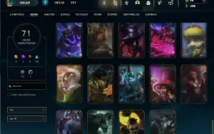 Diamante 2 com 85 Champs e 71 Skins + 11 Espolios