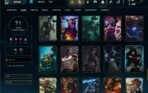 Diamante 2 com 85 Champs e 71 Skins + 11 Espolios
