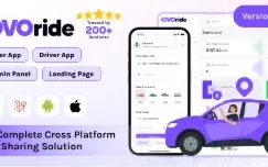 OvoRide v1.5 - Complete Cross Platform Ride Sharing Solution