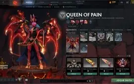 CONTA DOTA 2 DIVINE COM ARCANAS, PERSONAS, IMORTAIS E SETS