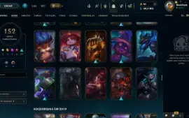 conta de lol 11 anos muita skin