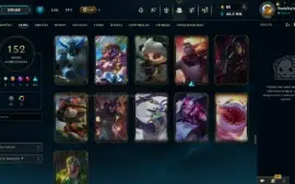 conta de lol 11 anos muita skin