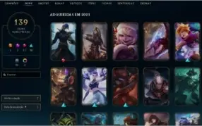 Conta lol gold 4 139 skins