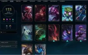 Conta mestre, 122 skins, 132 champs