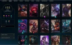 Conta mestre, 122 skins, 132 champs