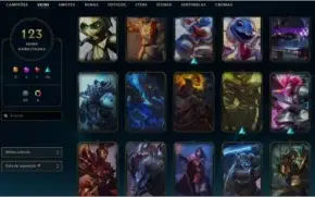 Conta mestre, 122 skins, 132 champs
