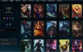 Conta mestre, 122 skins, 132 champs