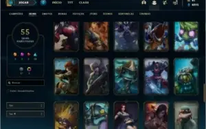 Conta prata 4 com 102 champs e 55 skins