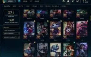 Conta prata 4 com 102 champs e 55 skins