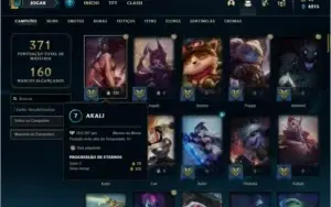 Conta prata 4 com 102 champs e 55 skins