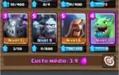 conta clash royale lvl 8 quase 9 2200 trofeus 3 lendarias
