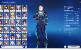 Conta Ar53 Neuvillette+Bis Raiden+Bis Yelan+Bis Lyney C1+Bis