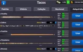 conta 8 ball pool com 1342 notas e 100 milhoes de fichas